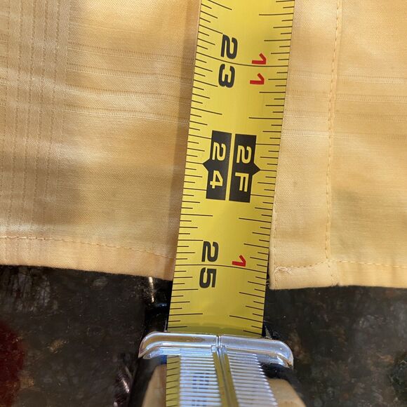 Sag Harbor 3/4 Sleeve Blouse Zip Front Yellow Cotton Spandex Preppy Size 14 - Picture 8 of 9